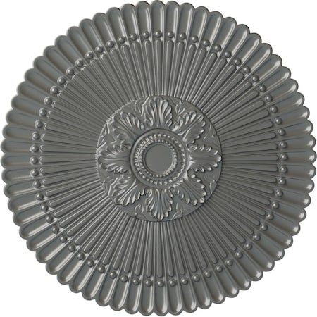 Ekena Millwork Nexus Ceiling Medallion (Fits Canopies up to 2 3/4"), Hand-Painted Silver, 30"OD x 1 1/4"P CM30NESLS